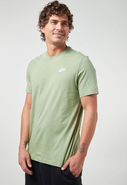 Camiseta Verde Oliva-Blanco Nike