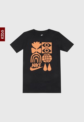 Camiseta Negro-Naranja Nike Kids