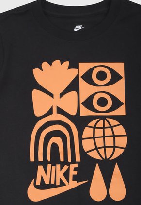 Camiseta Negro-Naranja Nike Kids
