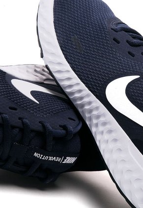 Tenis Running Azul Navy-Blanco Nike Revolution 5