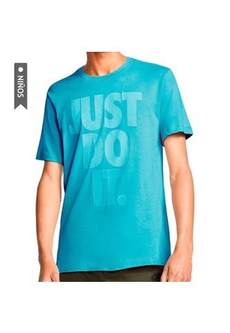 Camiseta Nike Sportswear Just Do It Wash Para Niños-Azul Nike