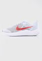 Tenis Running Azul Grisaceo-Naranja Neon-Blanco Nike Downshifter12 de Nike