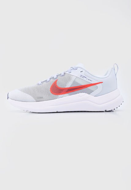 Tenis Running Azul Grisaceo-Naranja Neon-Blanco Nike Downshifter12
