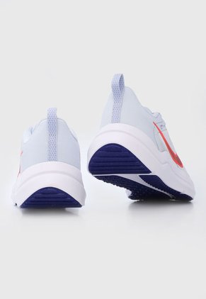 Tenis Running Azul Grisaceo-Naranja Neon-Blanco Nike Downshifter12