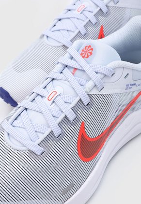 Tenis Running Azul Grisaceo-Naranja Neon-Blanco Nike Downshifter12