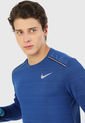 Camiseta Manga Larga Azul-Gris Nike Running Dri Miller de Nike