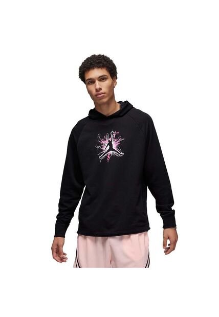 Hoodie Nike Dri Fit Graphic Fleece Pullover-Negro