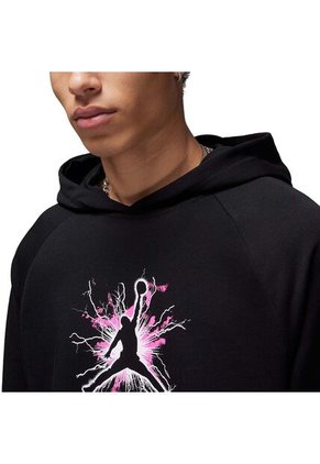 Hoodie Nike Dri Fit Graphic Fleece Pullover-Negro