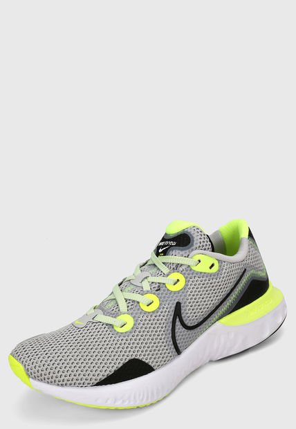 Tenis Running Gris-Negro-Verde Nike 