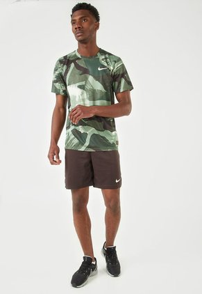 Pantaloneta Café-Verde Nike Dri-Fit Knit