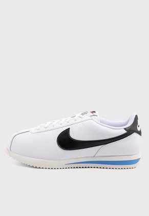 Tenis Lifestyle Blanco-Negro-Azul Nike Cortez