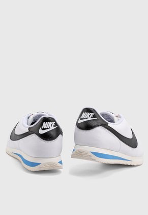 Tenis Lifestyle Blanco-Negro-Azul Nike Cortez
