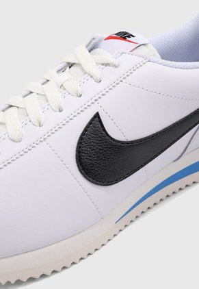 Tenis Lifestyle Blanco-Negro-Azul Nike Cortez
