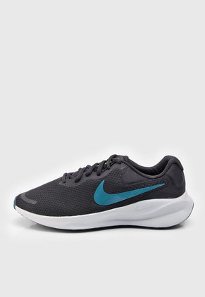 Tenis Running Negro-Blanco-Turquesa Nike Revolution 7