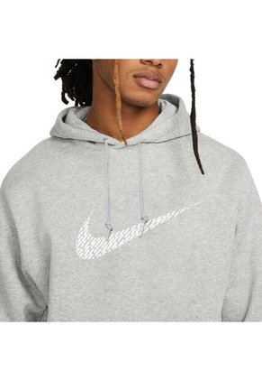 Hoodie Nike Club Ft Hoody-Swshblk Hombre-Gris