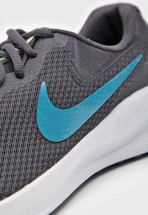 Tenis Running Negro-Blanco-Turquesa Nike Revolution 7