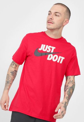 Camiseta Rojo-Beige-Negro Nike Just Do It Swoosh Tee