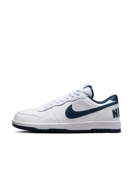 Tenis Nike Big Low Hombre-Blanco/Azul