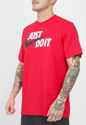 Camiseta Rojo-Beige-Negro Nike Just Do It Swoosh Tee