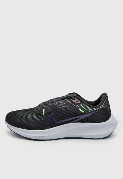 Tenis Running Negro-Verde-Violeta Nike Air Zoom Pegasus 40