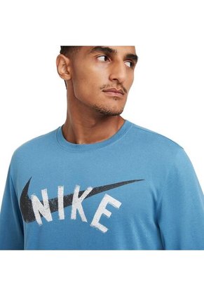 Sueter Nike Dri-fit Tee Ls Swoosh-Azul