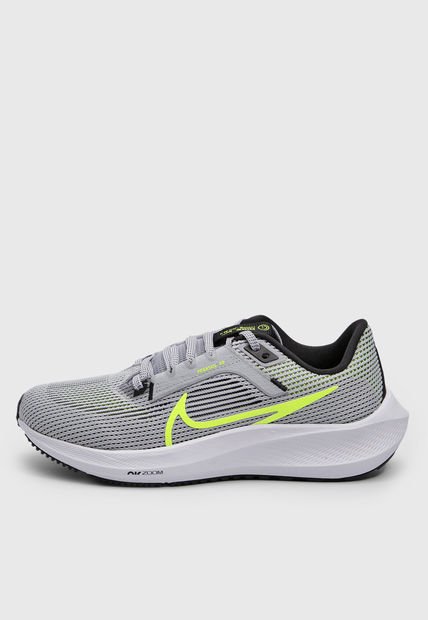 Tenis Running Gris-Blanco-Amarillo Neón Nike Air Zoom Pegasus 40