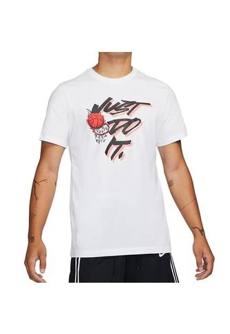 Camiseta De Básquetbol Nike Dri-fit Just Do It-Blanco Nike