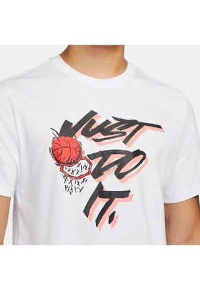 Camiseta De Básquetbol Nike Dri-fit Just Do It-Blanco