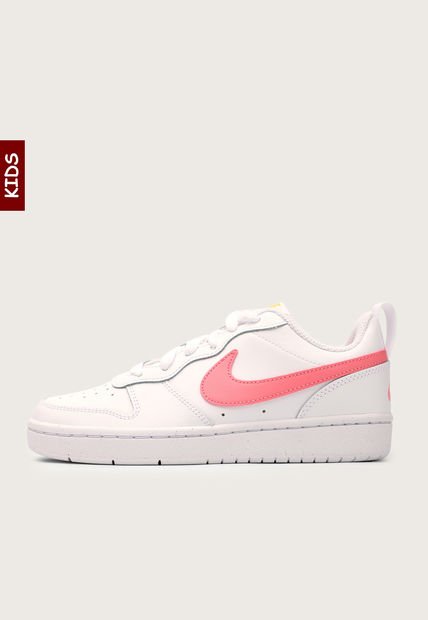 Tenis Lifestyle Blanco-Rosa Nike Kids Court Borough Low 2