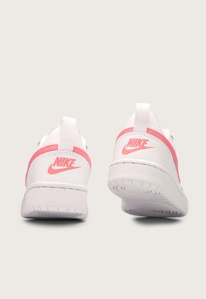 Tenis Lifestyle Blanco-Rosa Nike Kids Court Borough Low 2