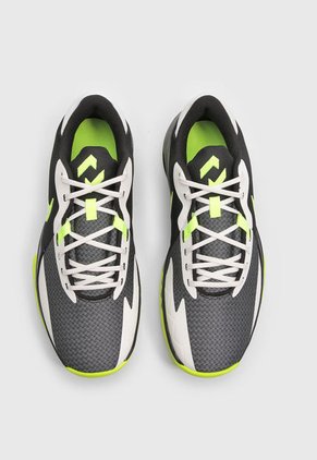 Tenis Basketball Negro-Verde Neón-Gris Nike Precision VI