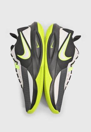 Tenis Basketball Negro-Verde Neón-Gris Nike Precision VI