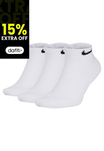Medias Nike Everyday Cush Low 3Pr - Hombre-Blanco Nike