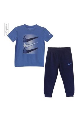 Conjunto Deportivo Nike Swoosh Niños-Azul