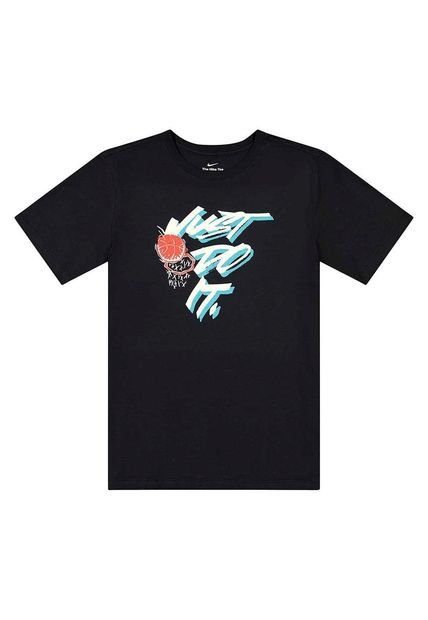 Camiseta De Básquetbol Nike Dri-fit Just Do It-Negro