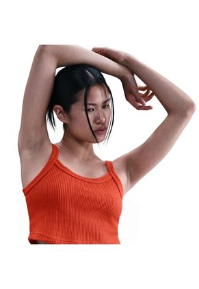 Camiseta Mujer Nike Sportswear Chill Waffle Naranja