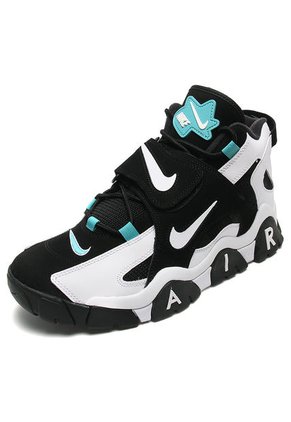 Bota Lifestyle Negro-Blanco-Azul Turquesa Nike Air Barrage Mid