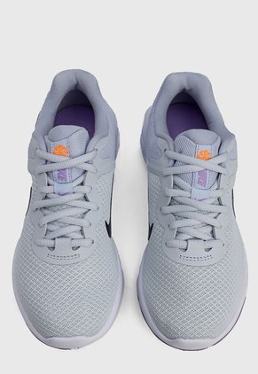Tenis Running Gris-Negro-Violeta Nike Revolution 6 Next Nature