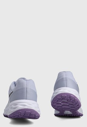 Tenis Running Gris-Negro-Violeta Nike Revolution 6 Next Nature