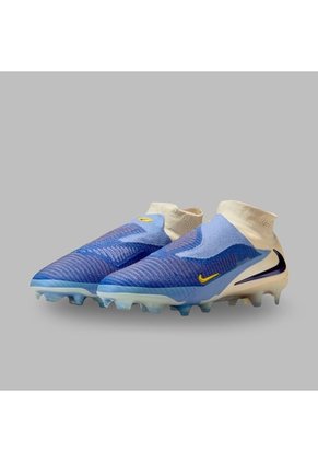 Guayos Nike Hombre Phantom 6 High Elite FG - Blanco/Azul - Fútbol | Césped Natural