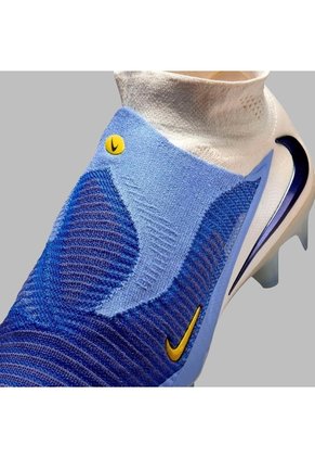 Guayos Nike Hombre Phantom 6 High Elite FG - Blanco/Azul - Fútbol | Césped Natural