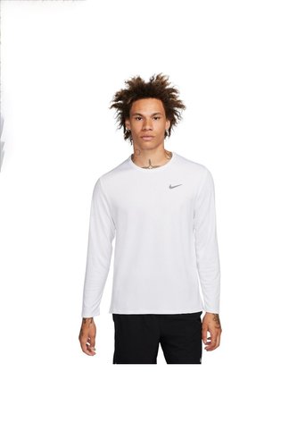 Camiseta Manga Larga Nike Df Uv Miler Top Ls Hombre-Blanco Nike