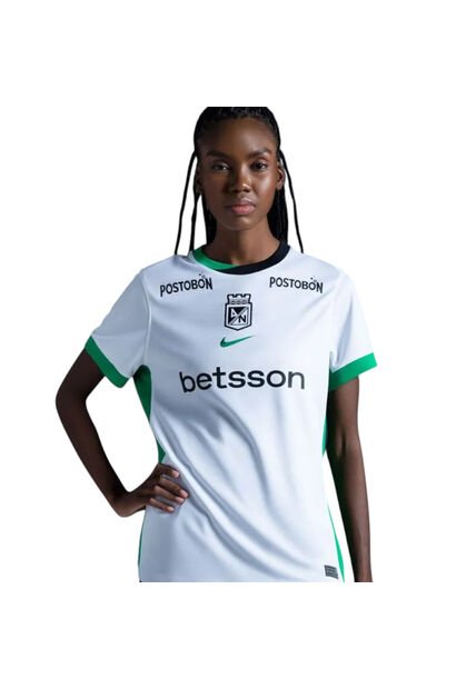 Camiseta Nike Atletico Nacional JSY SS STAD AW Mujer-Blanco