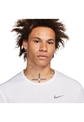 Camiseta Manga Larga Nike Df Uv Miler Top Ls Hombre-Blanco