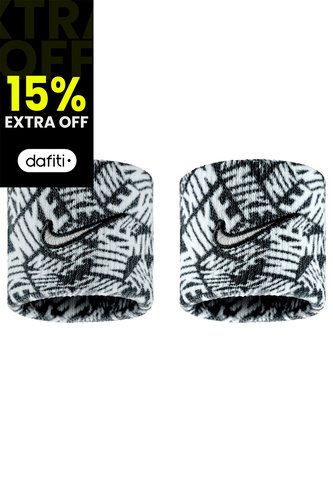 Muñequeras Nike Swoosh Classic Wr Hombre-Blanco/Negro Nike