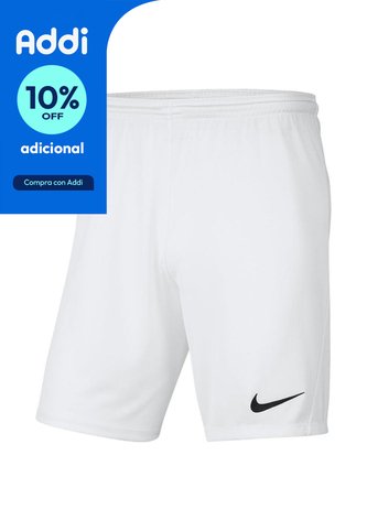 Pantaloneta Nike Park Iii Para Hombre-Blanco Nike