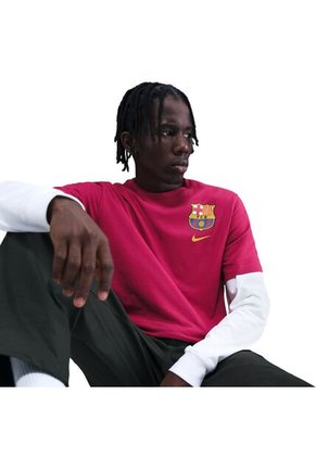 Camiseta Nike Fcb M Nk Crest Tee Hombre-Bordo