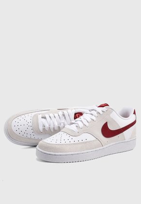 Tenis Lifestyle Blanco-Beige-Rojo Nike Court Vision Low