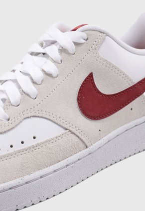 Tenis Lifestyle Blanco-Beige-Rojo Nike Court Vision Low
