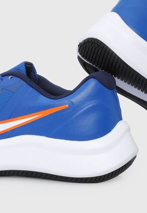 Tenis Running Azul-Blanco-Naranja Nike Kids Star Runner 3 (GS)